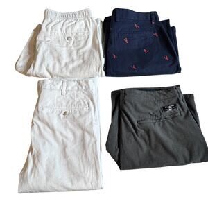 Men's Lot Shorts Pants Dressy Preppy sz 32 Crawfish Print + Billabong + Uniqlo